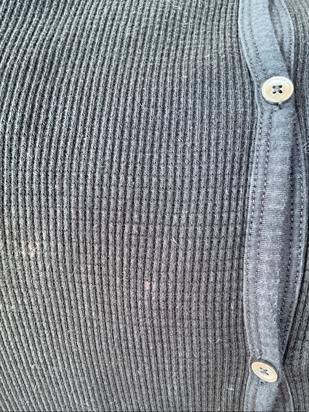 012 Babaton Charcoal Ribbed Knit Button-Front Top - Picture 4 of 5